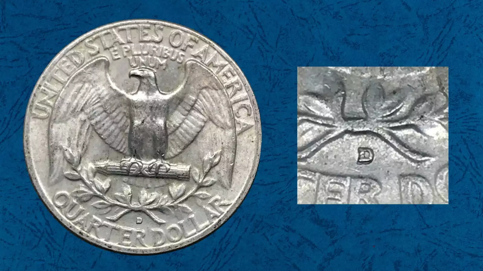 1960-D Repunched Mint Mark RPM variety showing secondary D impression offset from the primary D mint mark